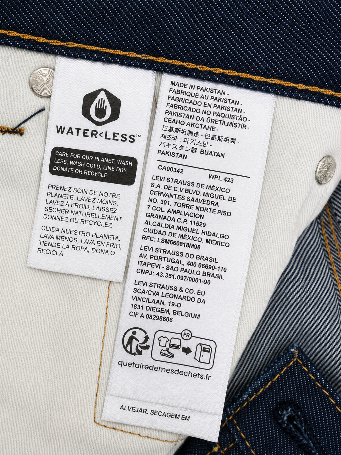 Levi's 501 Premium Dark Indigo Denim  Button Fly Straight leg