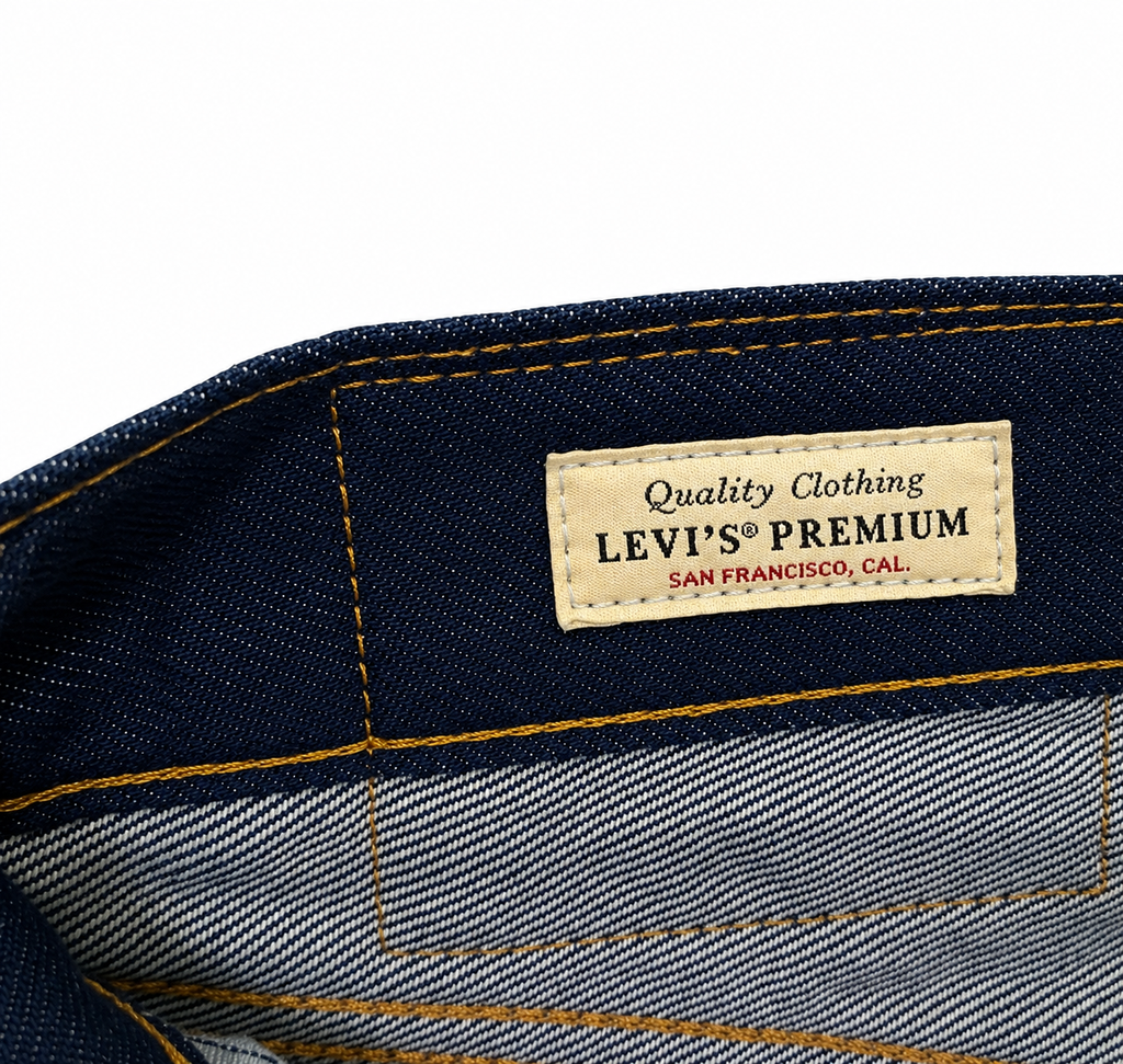 Levi's 501 Premium Dark Indigo Denim  Button Fly Straight leg