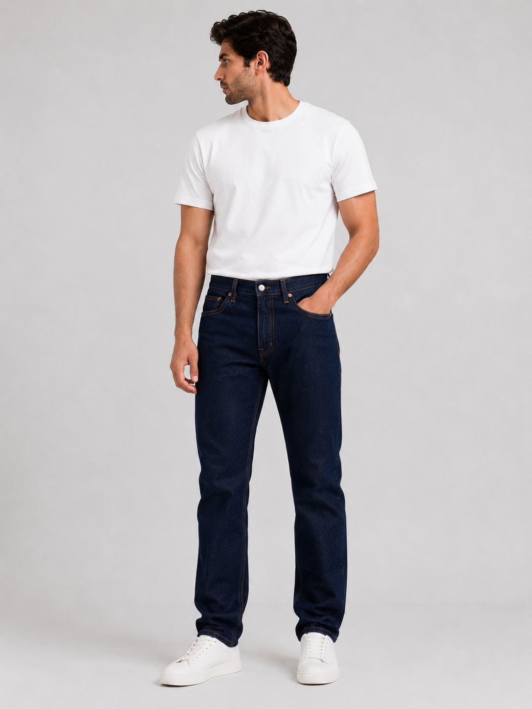 Levi's 501 Premium Dark Indigo Denim  Button Fly Straight leg