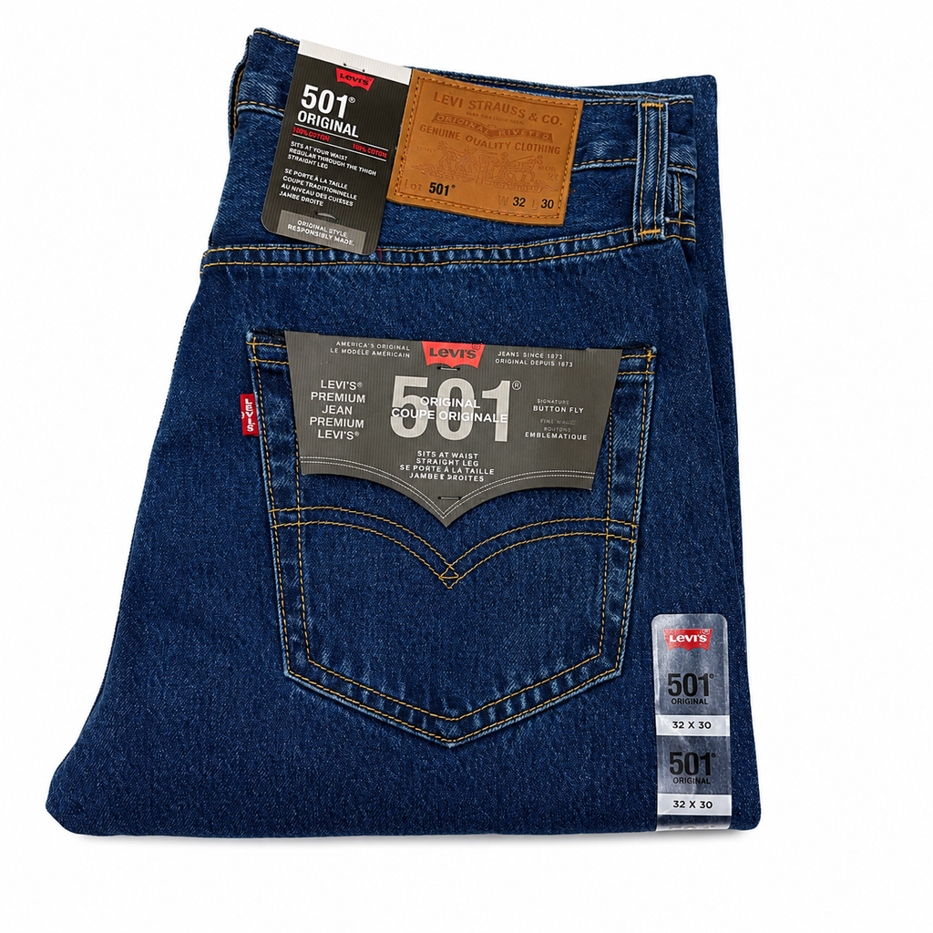 Levi’s 501 Original Fit Premium Denim Jeans Blue Men’s