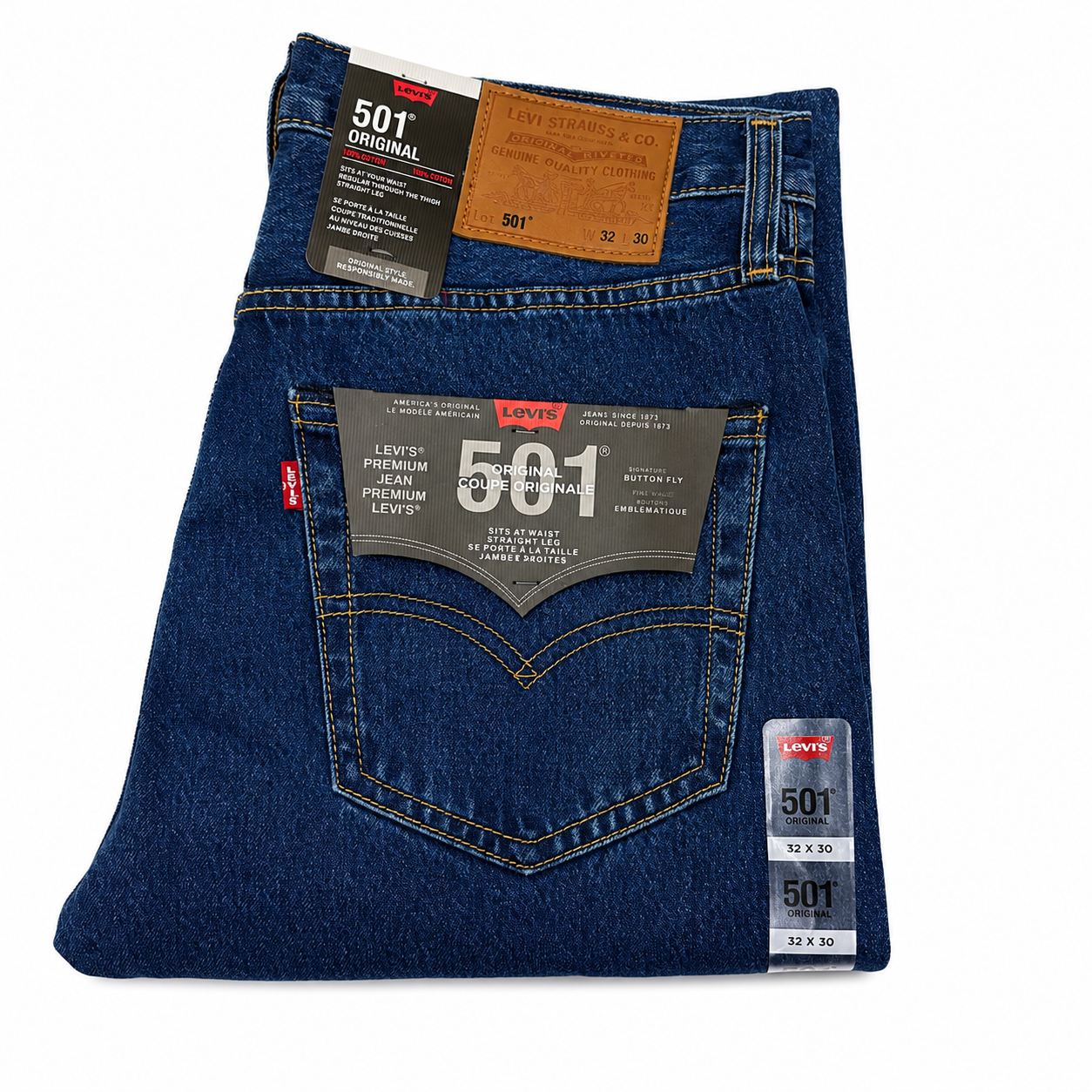 Levi’s 501 Original Fit Premium Denim Jeans Blue Men’s