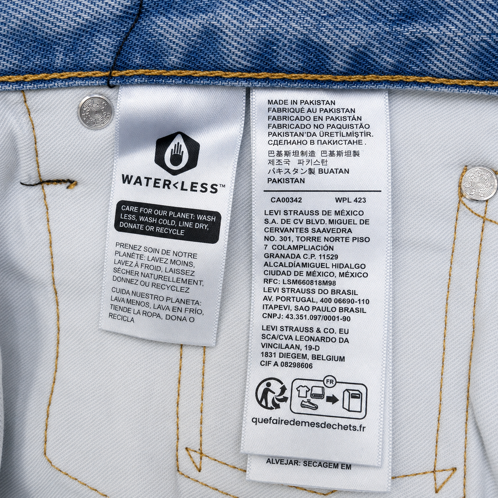 Levi’s 501 Original Fit Men’s Jeans Light Blue Wash Button Fly Denim