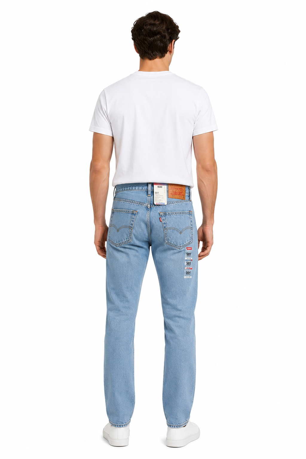 Levi’s 501 Original Fit Men’s Jeans Light Blue Wash Button Fly Denim
