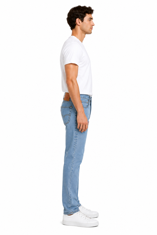 Levi’s 501 Original Fit Men’s Jeans Light Blue Wash Button Fly Denim