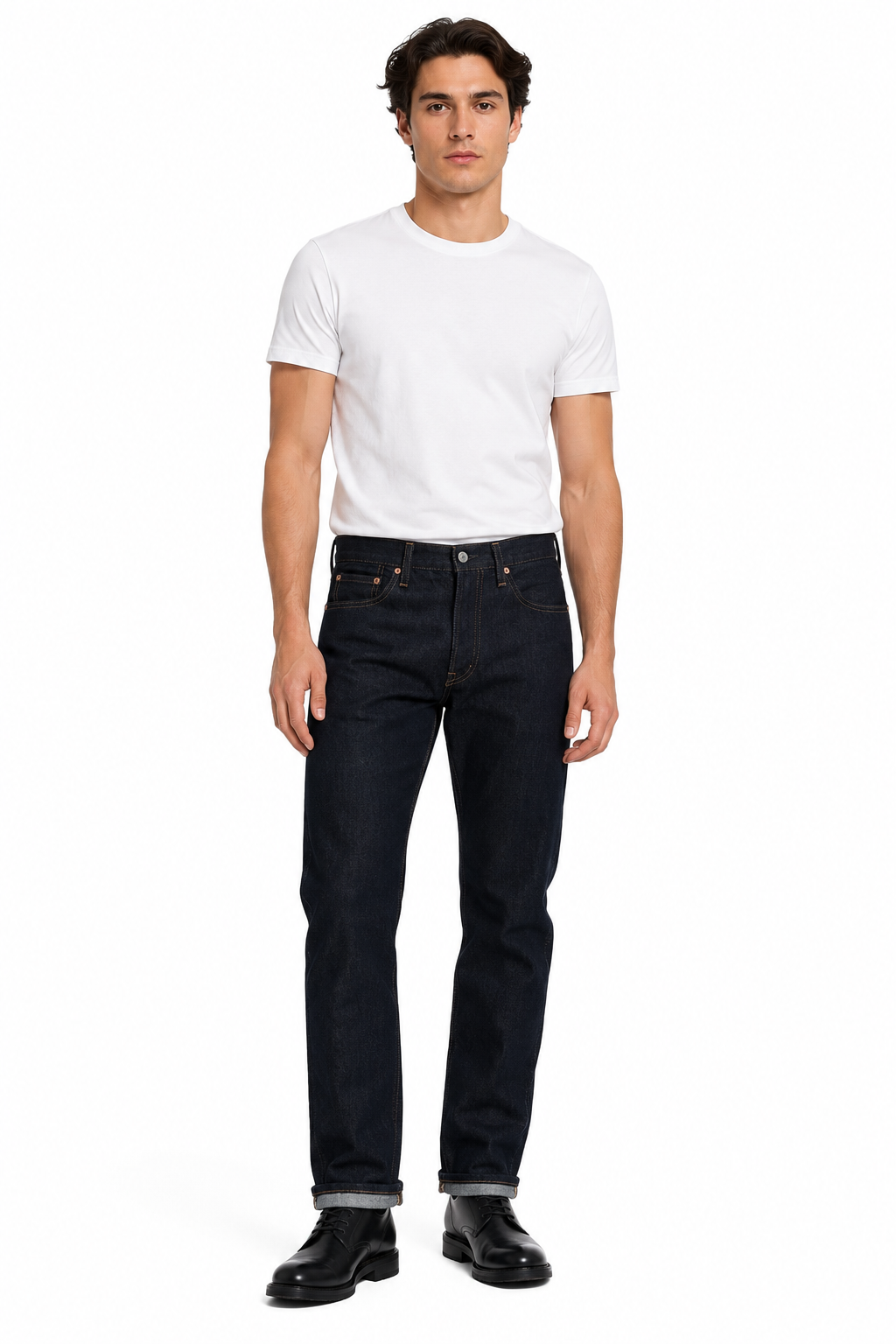 Levi’s 501 Selvedge Denim Jeans – Dark Indigo Blue – Straight Fit