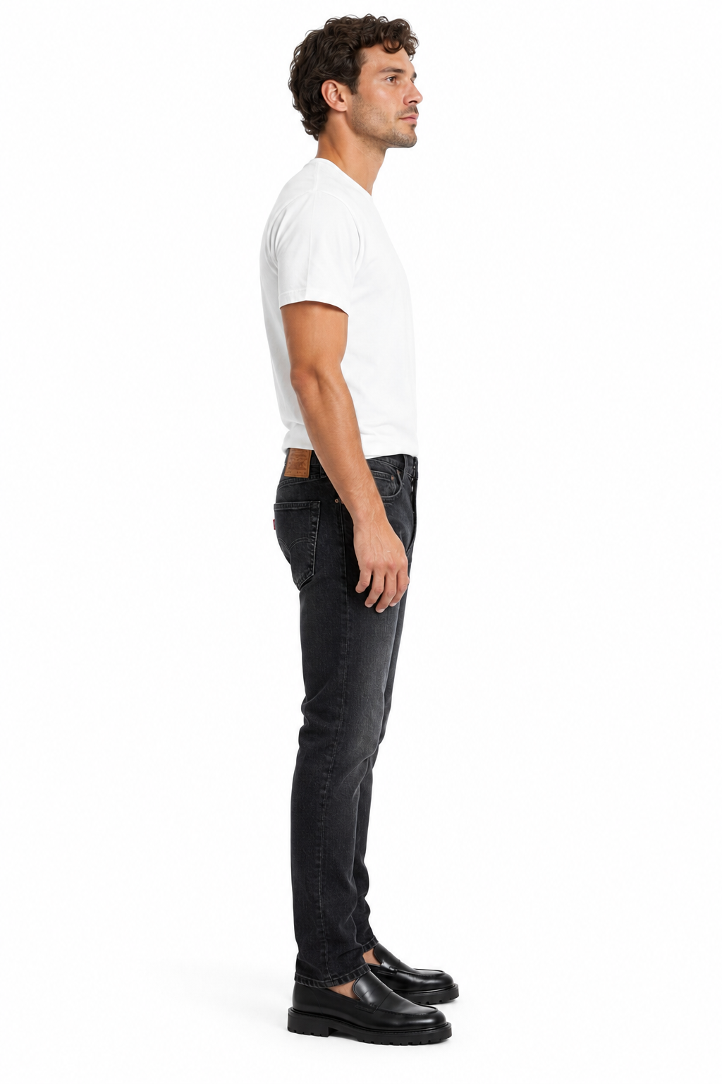 Levi’s 511™ Slim Fit Jeans Men’s Washed Black Stretch Denim with  Whiskering Effect